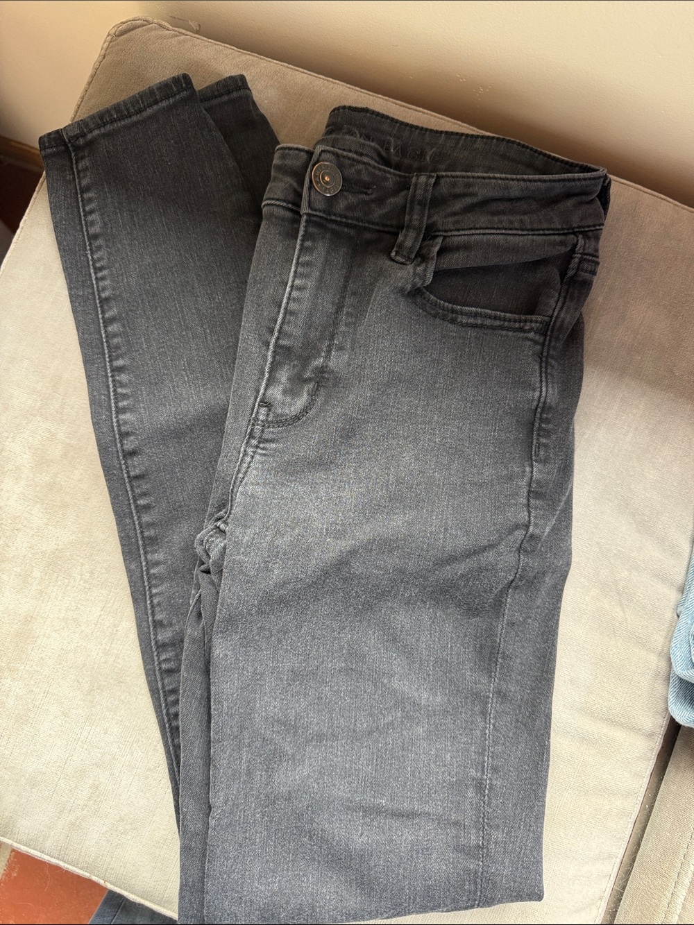American Eagle Outfitters Women's Charcoal Gray Skinny Jeans